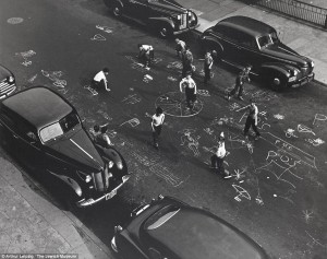Arthur Leipzig's 'Chalk Games', Brooklyn, New York, 1950's
